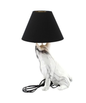 Signes Grimalt By SIGRIS - Lámpara en forma de Bulldog Blanco de Resina | Lámpara de Pie Lampara Mesa De Noche