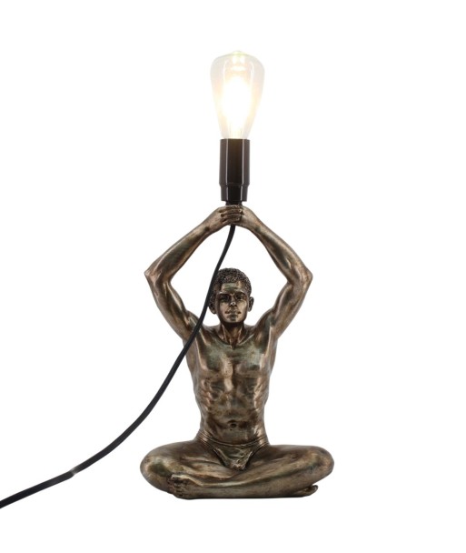 Signes Grimalt By SIGRIS - Lámpara en forma de Hombre Gris de Resina | Lámpara de Pie Lampara Mesa De Noche Lamparas