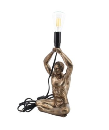 Signes Grimalt By SIGRIS - Lámpara en forma de Hombre Gris de Resina | Lámpara de Pie Lampara Mesa De Noche Lamparas
