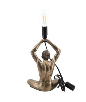 Signes Grimalt By SIGRIS - Lámpara en forma de Hombre Gris de Resina | Lámpara de Pie Lampara Mesa De Noche Lamparas