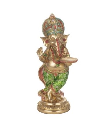Signes Grimalt By SIGRIS - Portavelas ganesha Dorado de Resina | Portavelas Figuras Decorativas Decoracion Salon