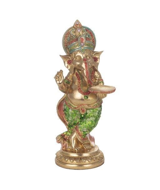 Signes Grimalt By SIGRIS - Portavelas ganesha Dorado de Resina | Portavelas Figuras Decorativas Decoracion Salon
