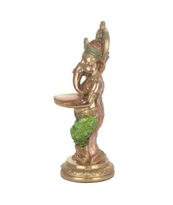 Signes Grimalt By SIGRIS - Portavelas ganesha Dorado de Resina | Portavelas Figuras Decorativas Decoracion Salon