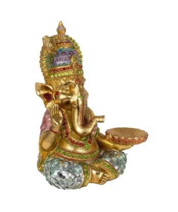 Signes Grimalt By SIGRIS - Portavelas ganesha Dorado de Resina | Portavelas Figuras Decorativas Decoracion Salon