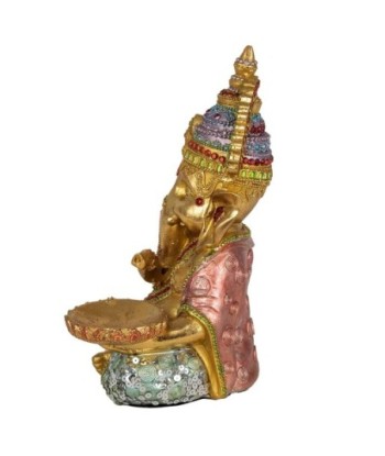 Signes Grimalt By SIGRIS - Portavelas ganesha Dorado de Resina | Portavelas Figuras Decorativas Decoracion Salon