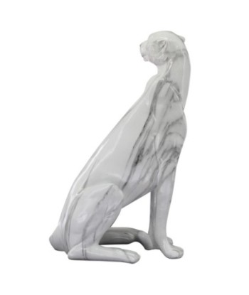 Signes Grimalt By SIGRIS - Figura Leopardo Blanco de Resina | Figura de Leopardo Figuras Decorativas Decoracion