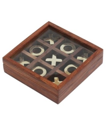 Signes Grimalt By SIGRIS - Juego Tres en Raya Marrón de Madera | Juegos De Mesa Tres En Raya 4x10x10cm