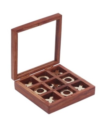 Signes Grimalt By SIGRIS - Juego Tres en Raya Marrón de Madera | Juegos De Mesa Tres En Raya 4x10x10cm