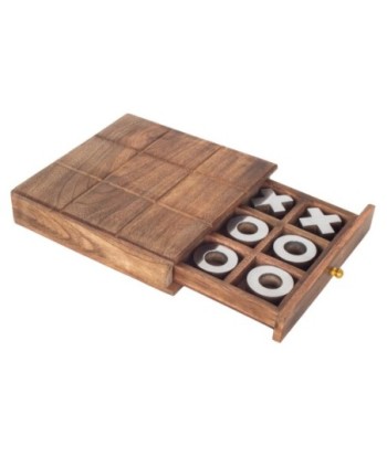 Signes Grimalt By SIGRIS - Juego Tres en Raya Marrón de Madera | Juegos De Mesa Tres En Raya 4x18x18cm