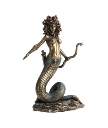Signes Grimalt By SIGRIS - Figura Sirenita Dorado de Resina | Figura de Persona Figuras De Resina Para Jardin