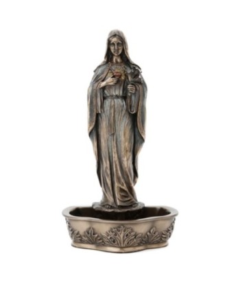 By Sigris - Figura Corazón Inmaculado Dorado de Resina | Figura de Persona Figuras De Resina Para Jardin Figura