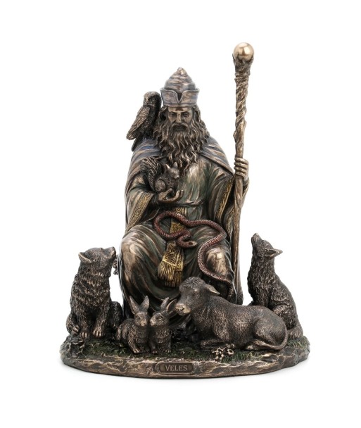 By Sigris - Figura Veles Dios Esclavo Dorado de Resina | Figura de Persona Figuras De Resina Para Jardin Figura