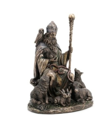 By Sigris - Figura Veles Dios Esclavo Dorado de Resina | Figura de Persona Figuras De Resina Para Jardin Figura