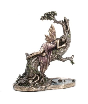 By Sigris - Figura Hada De Siesta Dorado de Resina | Figura de Persona Figuras De Resina Para Jardin Figura Resina