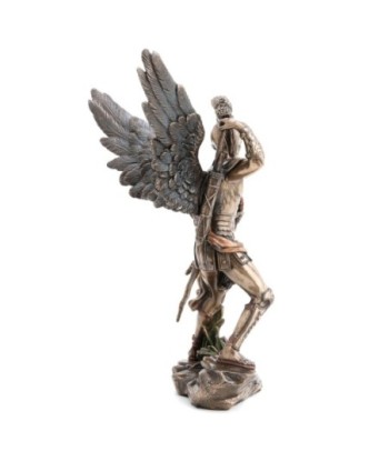 By Sigris - Figura Arc Ngel Uriel Dorado de Resina | Figura de Persona Figuras De Resina Para Jardin Figura Resina