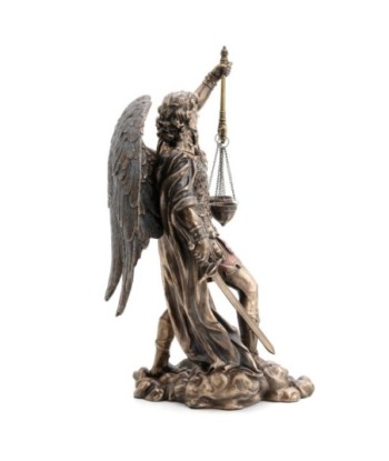 By Sigris - Figura San Miguel Espada Dorado de Resina | Figura de Persona Figuras De Resina Para Jardin Figura