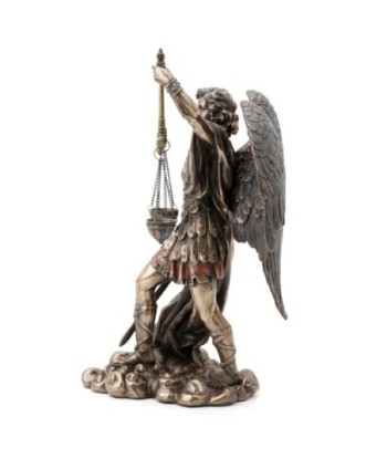By Sigris - Figura San Miguel Espada Dorado de Resina | Figura de Persona Figuras De Resina Para Jardin Figura