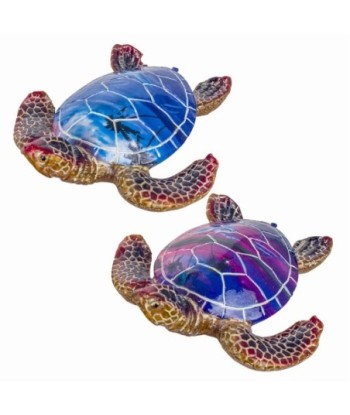 By Sigris - Figura Tortuga 2 Unidades Azul de Resina | Figura de Animal Figuras De Resina Para Jardin Figura Resina