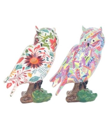 Signes Grimalt By SIGRIS - Figura Buho 2 Unidades Blanco de Resina | Figura de Búho Figuras De Resina Para Jardin