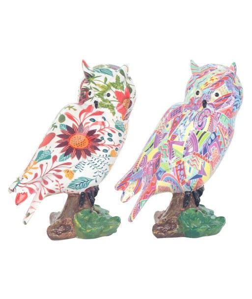 Signes Grimalt By SIGRIS - Figura Buho 2 Unidades Blanco de Resina | Figura de Búho Figuras De Resina Para Jardin