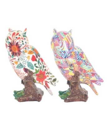 Signes Grimalt By SIGRIS - Figura Buho 2 Unidades Blanco de Resina | Figura de Búho Figuras De Resina Para Jardin