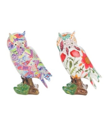 Signes Grimalt By SIGRIS - Figura Buho 2 Unidades Blanco de Resina | Figura de Búho Figuras De Resina Para Jardin