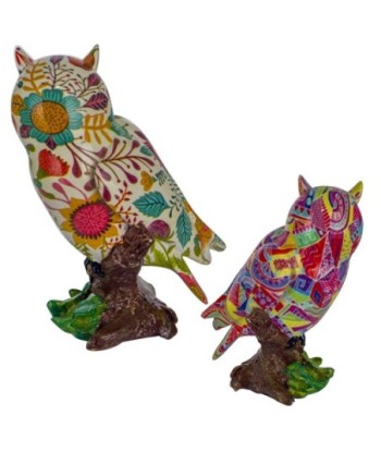 Signes Grimalt By SIGRIS - Figura Buho 2 Unidades Blanco de Resina | Figura de Búho Figuras De Resina Para Jardin