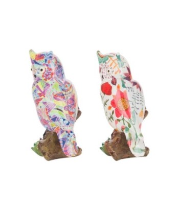 Signes Grimalt By SIGRIS - Figura Buho 2 Unidades Blanco de Resina | Figura de Búho Figuras De Resina Para Jardin