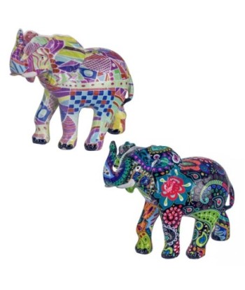 Signes Grimalt By SIGRIS - Figura Elefante 2 Unidades Multicolor de Resina | Figura de Elefante Figuras De Resina