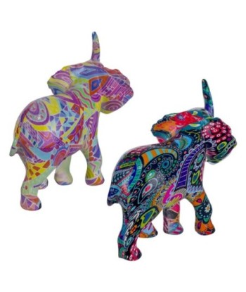 Signes Grimalt By SIGRIS - Figura Elefante 2 Unidades Multicolor de Resina | Figura de Elefante Figuras De Resina