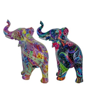 Signes Grimalt By SIGRIS - Figura Elefante 2 Unidades Multicolor de Resina | Figura de Elefante Figuras De Resina