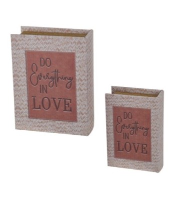 Signes Grimalt By SIGRIS - Cajas Libro 2 Unidades Naranja de Mdf Y Pvc | Cajas de libro Libros Decorativos Caja