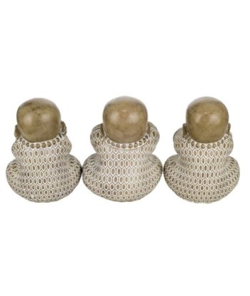 Signes Grimalt By SIGRIS - Figura Buda 3 Unidades Marrón de Resina | Figura de Buda Figuras De Resina Para Jardin