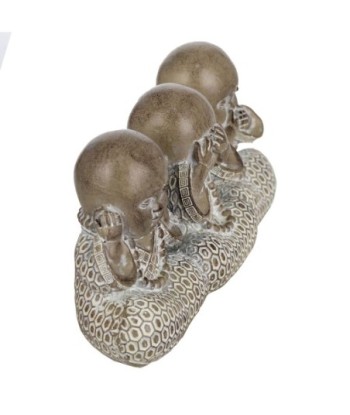 Signes Grimalt By SIGRIS - Figura Monje 3 Unidades Blanco de Resina | Figura de Buda Figuras De Resina Para Jardin