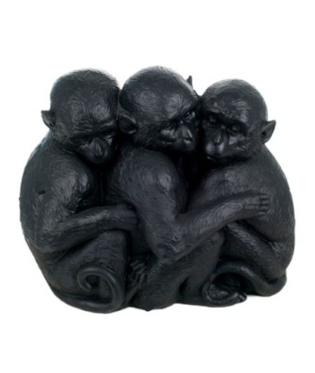 Signes Grimalt By SIGRIS - Figura 3 Monos Negro de Resina | Figura de Mono Figuras Decoracion Figuras Decoracion