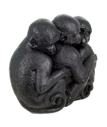 Signes Grimalt By SIGRIS - Figura 3 Monos Negro de Resina | Figura de Mono Figuras Decoracion Figuras Decoracion