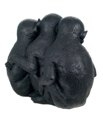 Signes Grimalt By SIGRIS - Figura 3 Monos Negro de Resina | Figura de Mono Figuras Decoracion Figuras Decoracion
