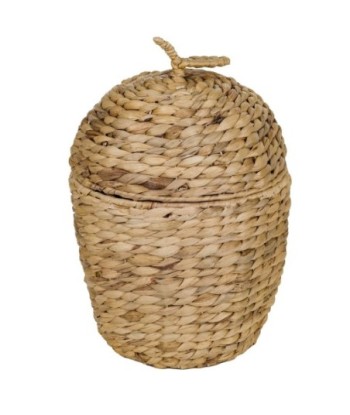 Signes Grimalt By SIGRIS - Cesta Manzana Marrón de Jacinto De Agua | Cesta Bandeja Decorativa Mesa Bandeja Mimbre