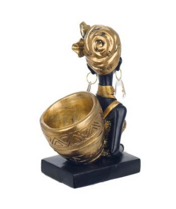 Signes Grimalt By SIGRIS - Figura Africana con Base Negro de Resina | Figura de Africana Figuras Decorativas Decoracion