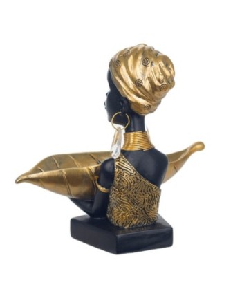 Signes Grimalt By SIGRIS - Figura Africana con Base Negro de Resina | Figura de Africana Figuras Decorativas Decoracion