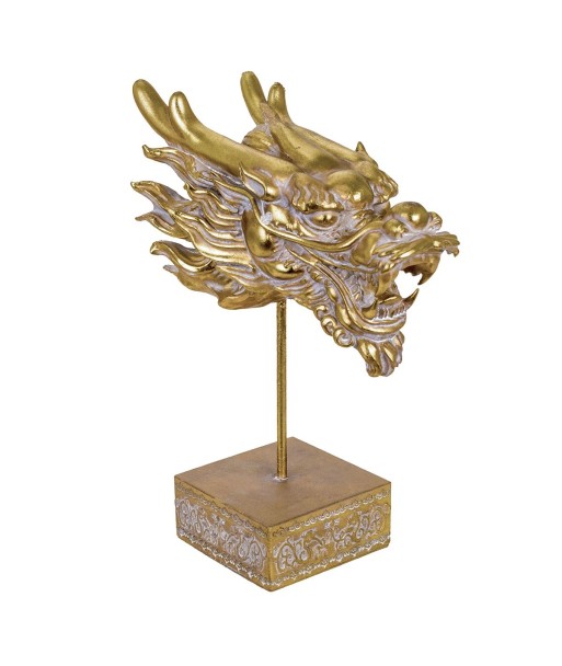 Signes Grimalt By SIGRIS - Adorno Dragón con Base Dorado de Resina | Figura de Animal Figuras Decorativas Decoracion