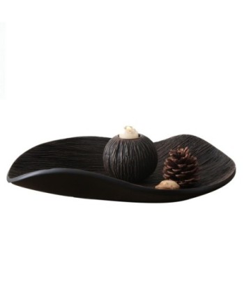 Signes Grimalt By SIGRIS - Plato decorativo Negro de Resina | Bandeja de Decoración Bandeja Para Llaves Bandeja