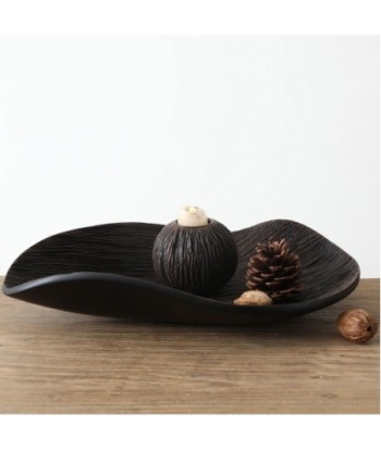 Signes Grimalt By SIGRIS - Plato decorativo Negro de Resina | Bandeja de Decoración Bandeja Para Llaves Bandeja
