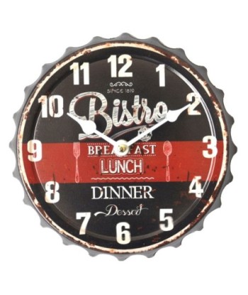 Signes Grimalt By SIGRIS - Reloj Pared Bistro Negro de Metal | Reloj Reloj Vintage Pared Reloj Pared Vintage 20x3x20cm