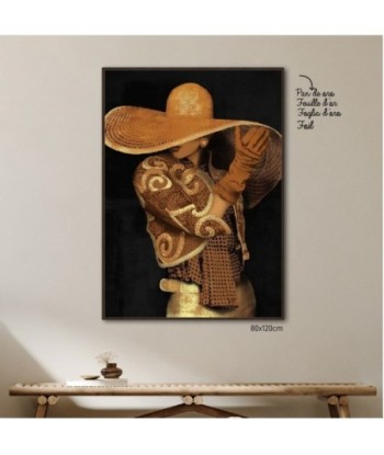 Signes Grimalt By SIGRIS - Cuadro mujer sombrero Amarillo de Pintura | Cuadro Cuadros Decoracion Salon Cuadros