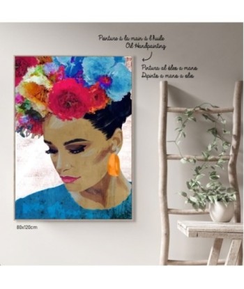 Signes Grimalt By SIGRIS - Cuadro Frida Azul de Pintura | Cuadro Cuadros Decoracion Salon Cuadros Para Dormitorios