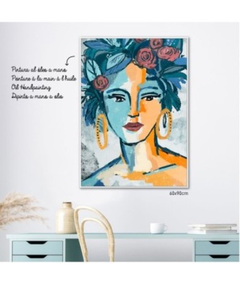 Signes Grimalt By SIGRIS - Cuadro Frida Azul de Pintura | Cuadro Cuadros Decoracion Salon Cuadros Para Dormitorios