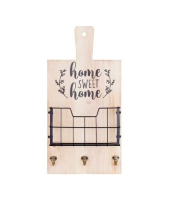 Signes Grimalt By SIGRIS - Percha 3 Pomos Blanco de Metal | cuelgallaves Cuelgallaves Cuelga Llaves 60x8x30cm