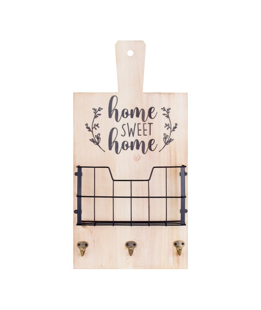 Signes Grimalt By SIGRIS - Percha 3 Pomos Blanco de Metal | cuelgallaves Cuelgallaves Cuelga Llaves 60x8x30cm