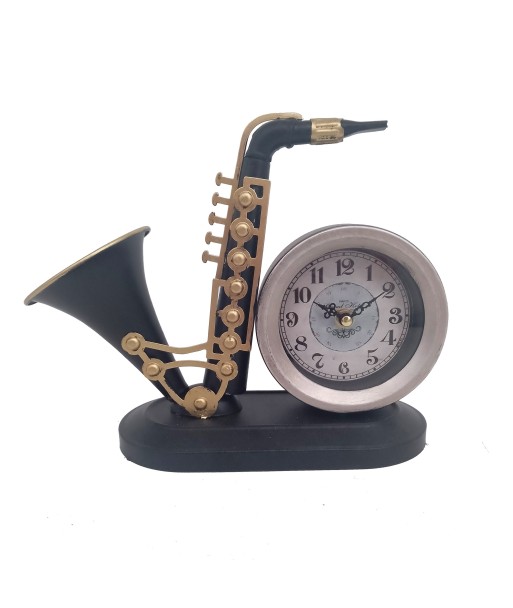 Signes Grimalt By SIGRIS - Reloj Saxofón Vintage Negro de Metal | Reloj Sobremesa Reloj Sobremesa Vintage Relojes